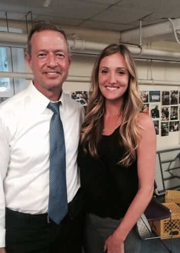 Kaitlin with Governor Martin O’Malley, who has called for 100 percent of our electricity to come from renewable sources by 2050. 