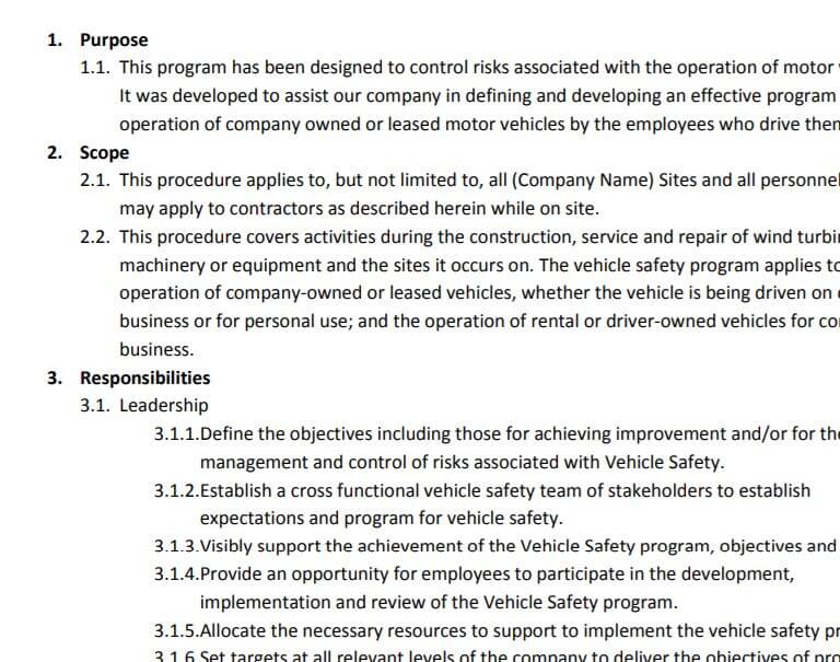 Driving and Vehicle Safety Campaign ACP