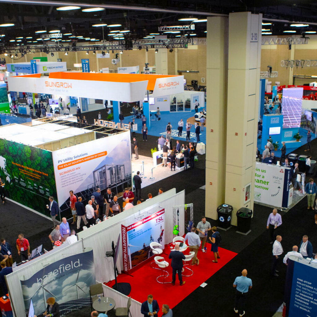ACP's exhibit hall with sponsored booths.