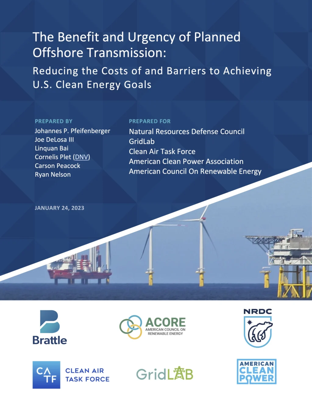 Cover Photo for ACP's The Benefit and Urgency of Planned Offshore transmission Presentation.