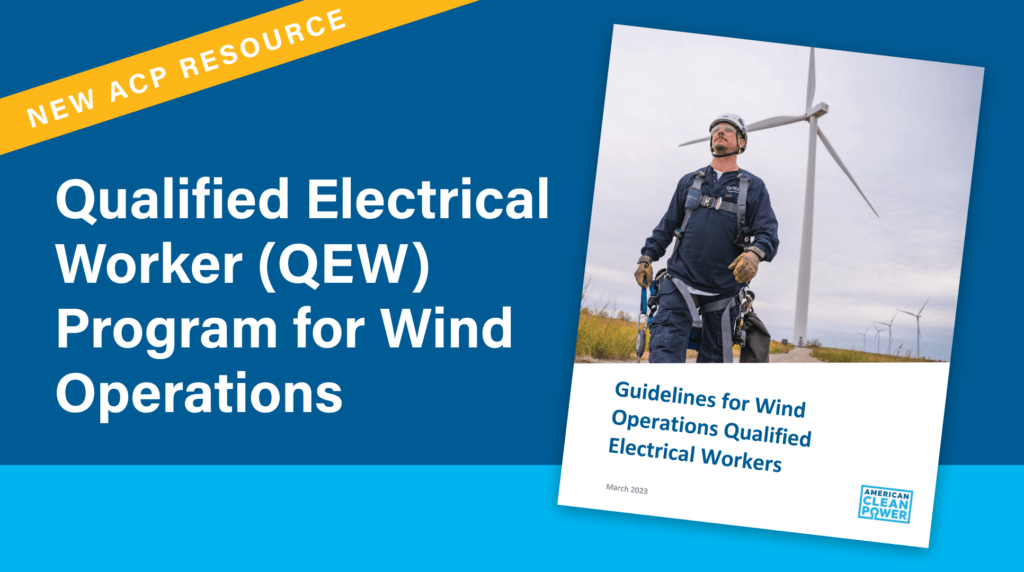 Banner for ACP Resource on Qualified Electrical worker Program for Wind Operations.