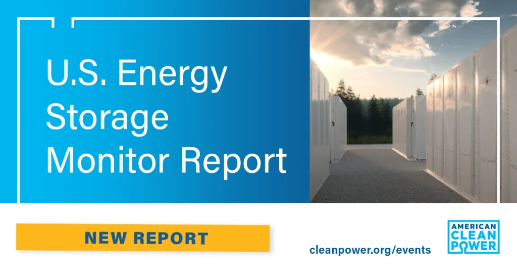 Cover Baner for ACP's U.S. Energy Storage Monitor Report.