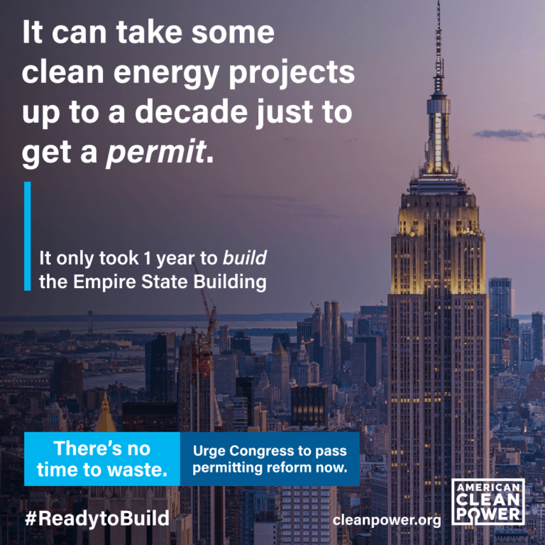 Permitting Reform Advertisement with Empire State Building, #ReadyToBuild.