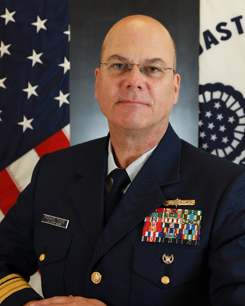 Headshot of Rear Admiral Richard V. Timme, Eighth District Commander, U.S. Coast Guard.