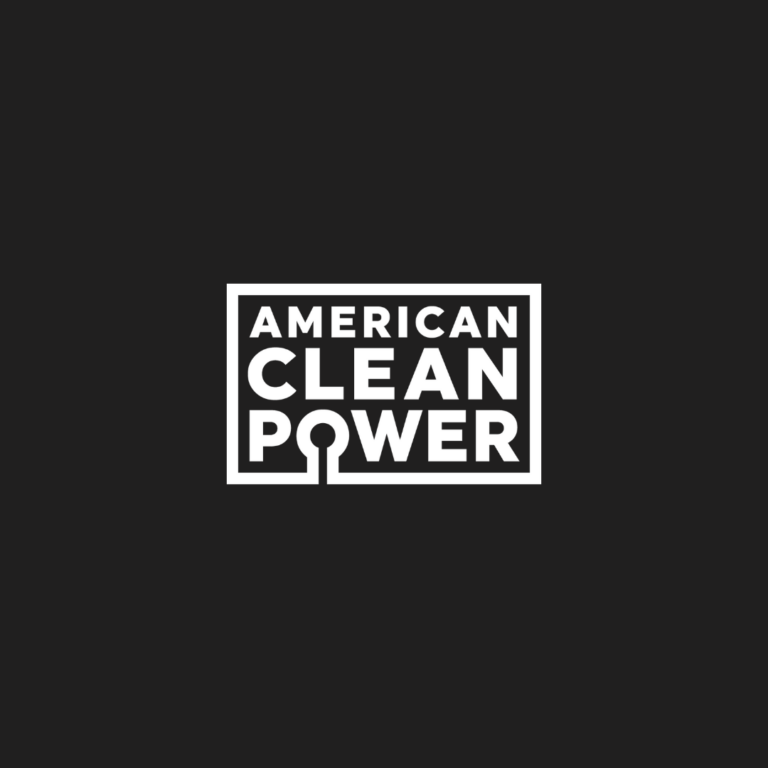 White American Clean Power Logo on a Black Background.