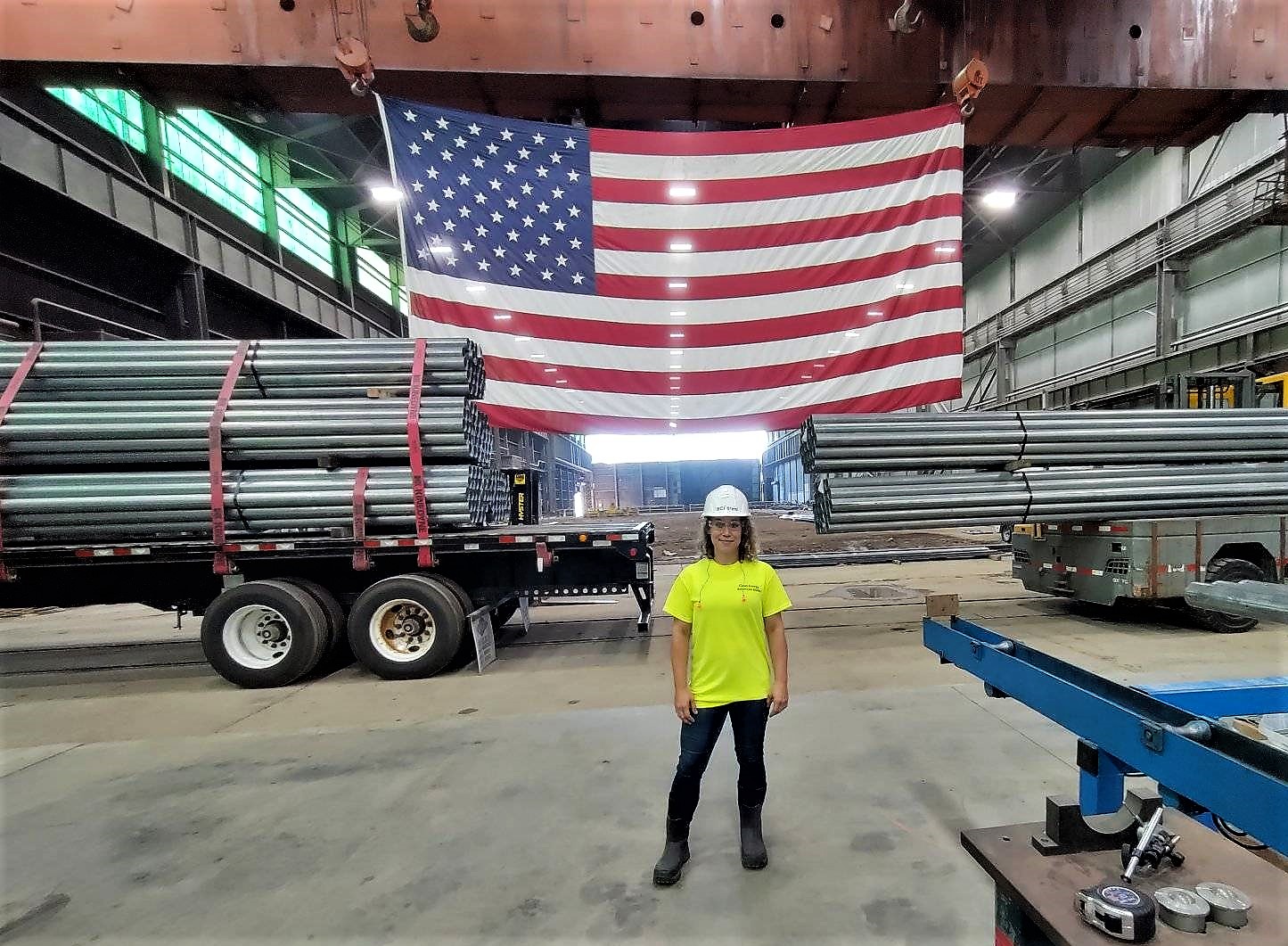 Michelle Barszcz, Line Lead Operator at BCI Steel, Leetsdale, Pennsylvania. Photo: BCI Steel.
