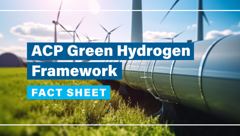 ACP Green Hydrogen Framework Fact Sheet image.