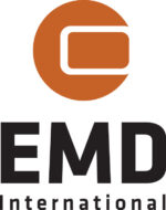 The logo for EMD International, a sponsor for ACP's Resource & Technology Conference.