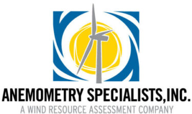 The logo for Anemometry Specialists Inc., a Wind Resource Assessment Company who is a sponsor for ACP's Resource & Technology conference.