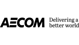 The logo for AECOM, a sponsor of ACP's Offshore Windpower conference.