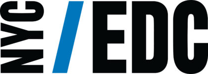 The logo for NYC/EDC, a sponsor for ACP Offshore Windpower conference.