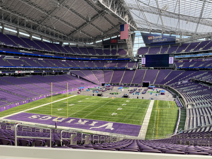 A look at the U.S. Bank Stadium which will host the opening reception of CLEANPOWER 2024.