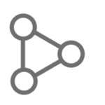 Gray line icon representing connected nodes.