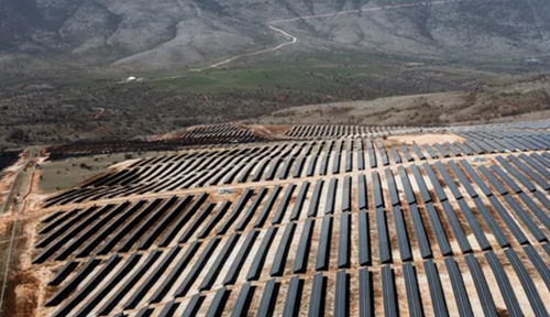 an aerial image of the world's largest solar farm