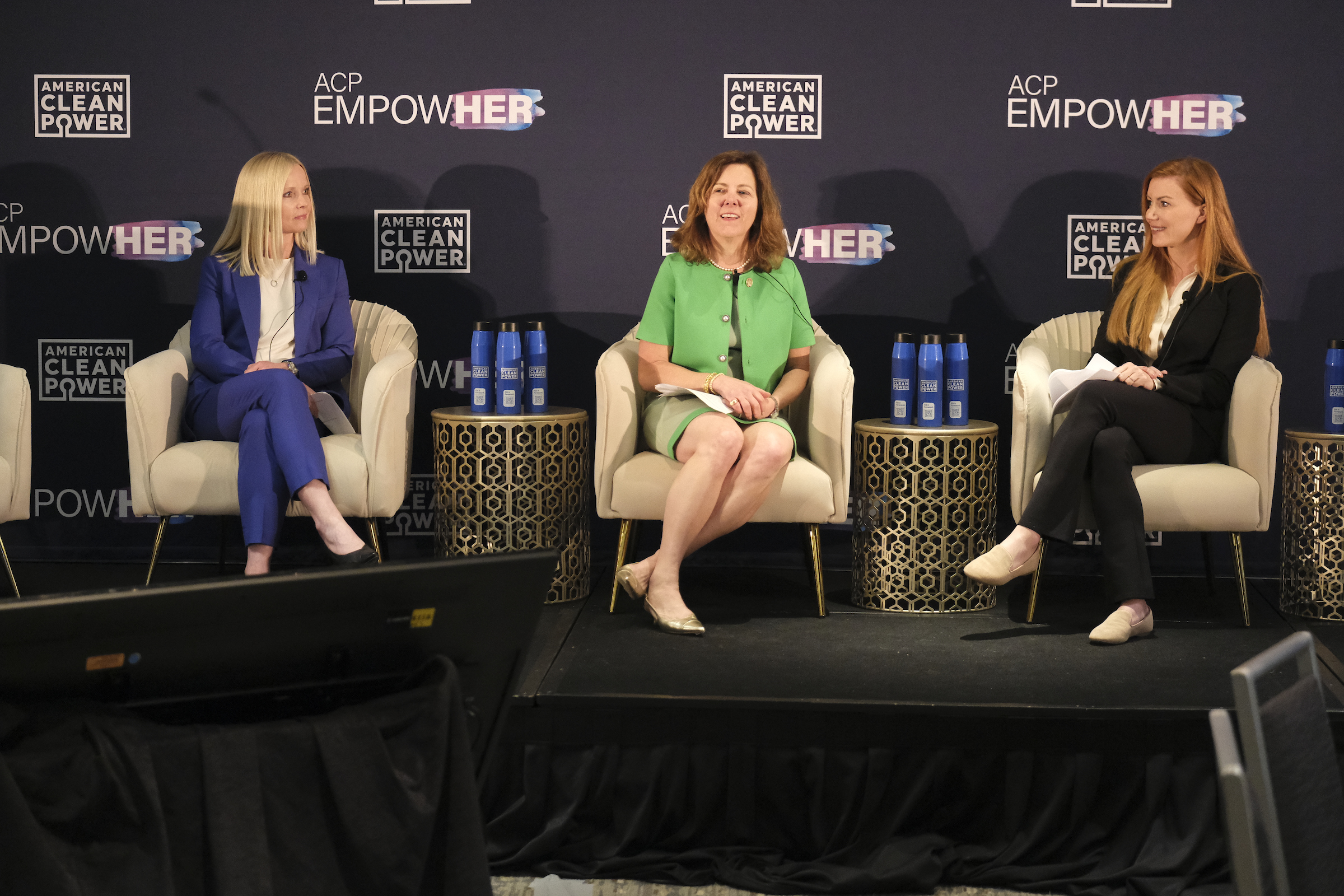 left to right: Laura Beane, Susan Nickey, and Theresa Eaton speaking on an EmpowHER Forum panel.