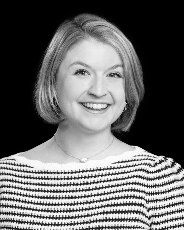 black and white headshot of amanda stoner