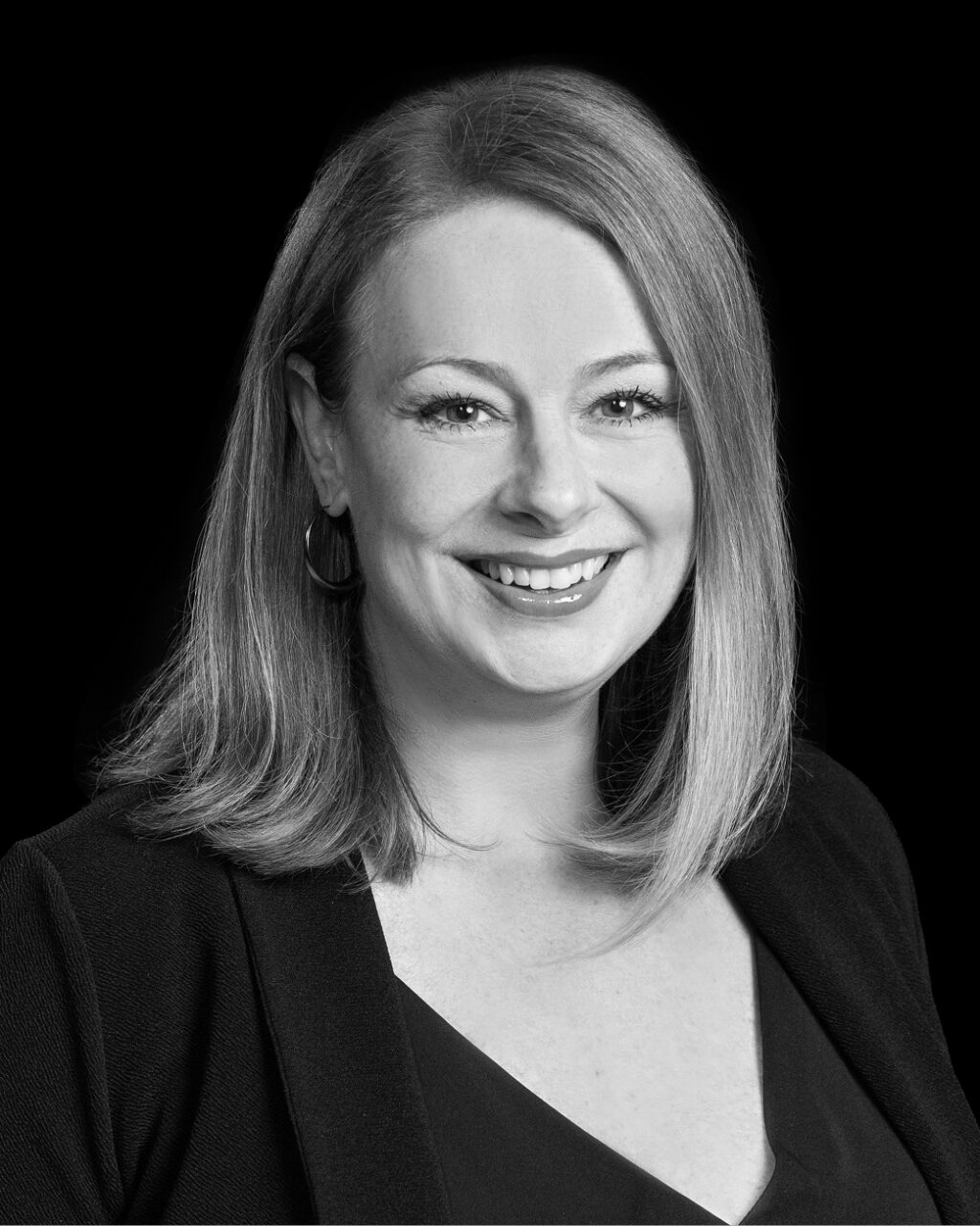 black and white headshot of Rachel Paisley