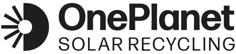 oneplanet solar recycling logo