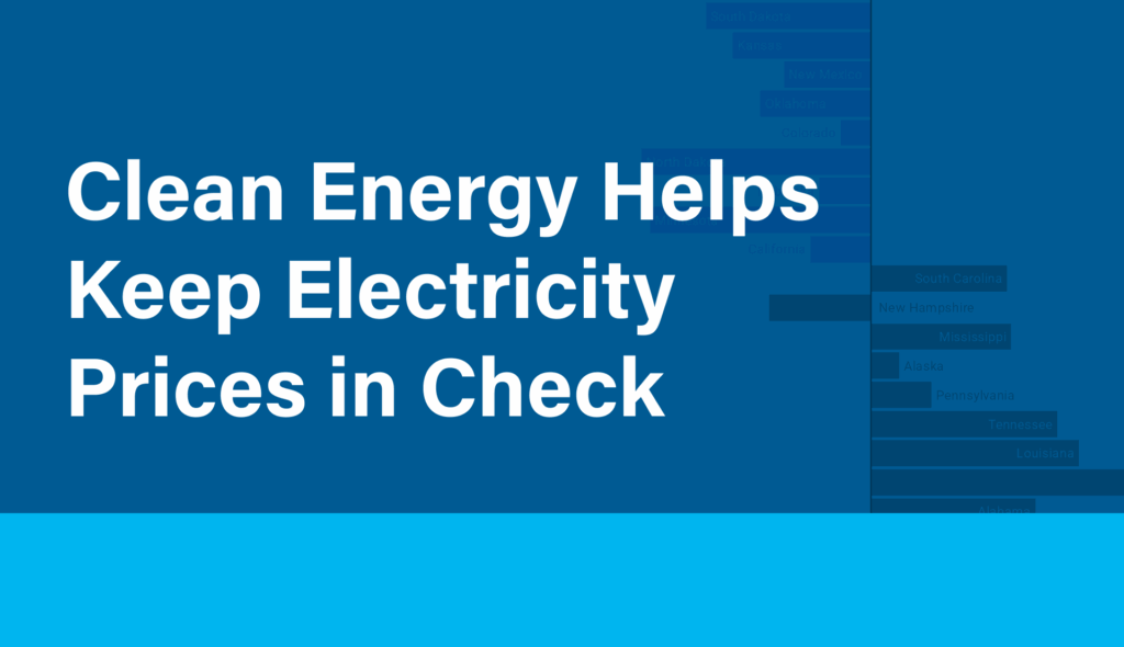 Clean energy helps keep electricity prices in check