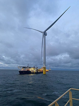 Offshore wind vessel in Port Fouchon, LA