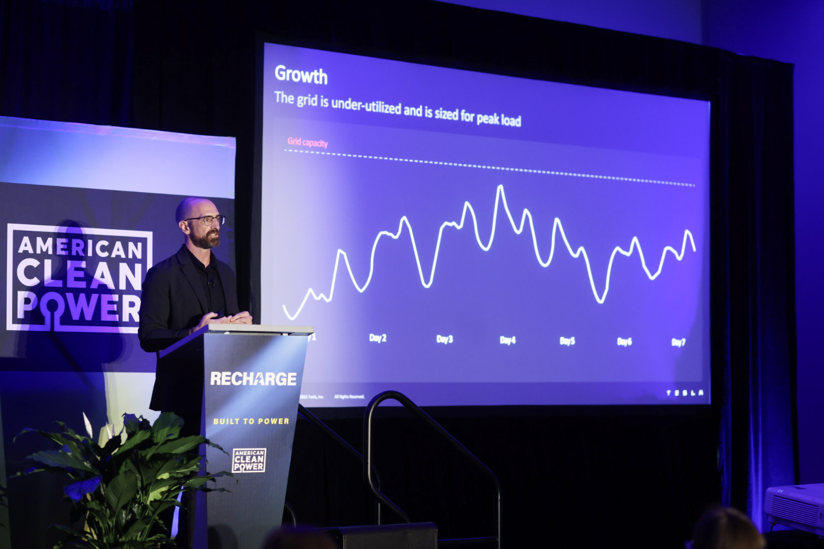 Man with chart at RECHARGE