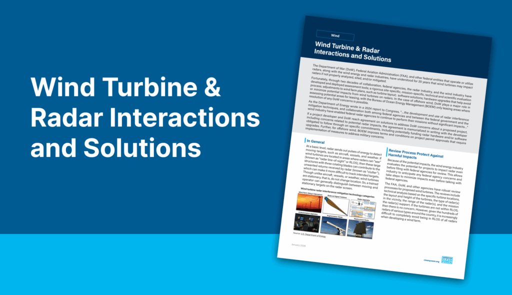 Offshore wind and radar information