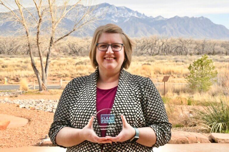 2023 award winner Jennifer McIvor pictured here at ACP’s Siting and Environmental Compliance Conference 2023.