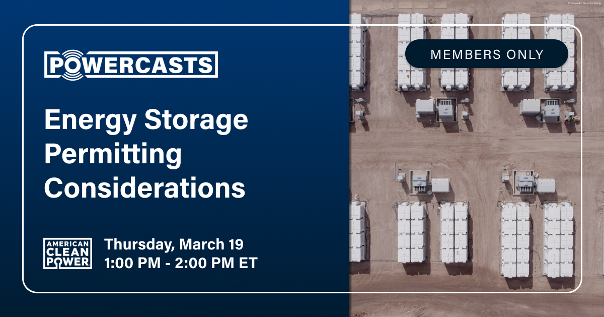Energy Storage Permitting Considerations | ACP