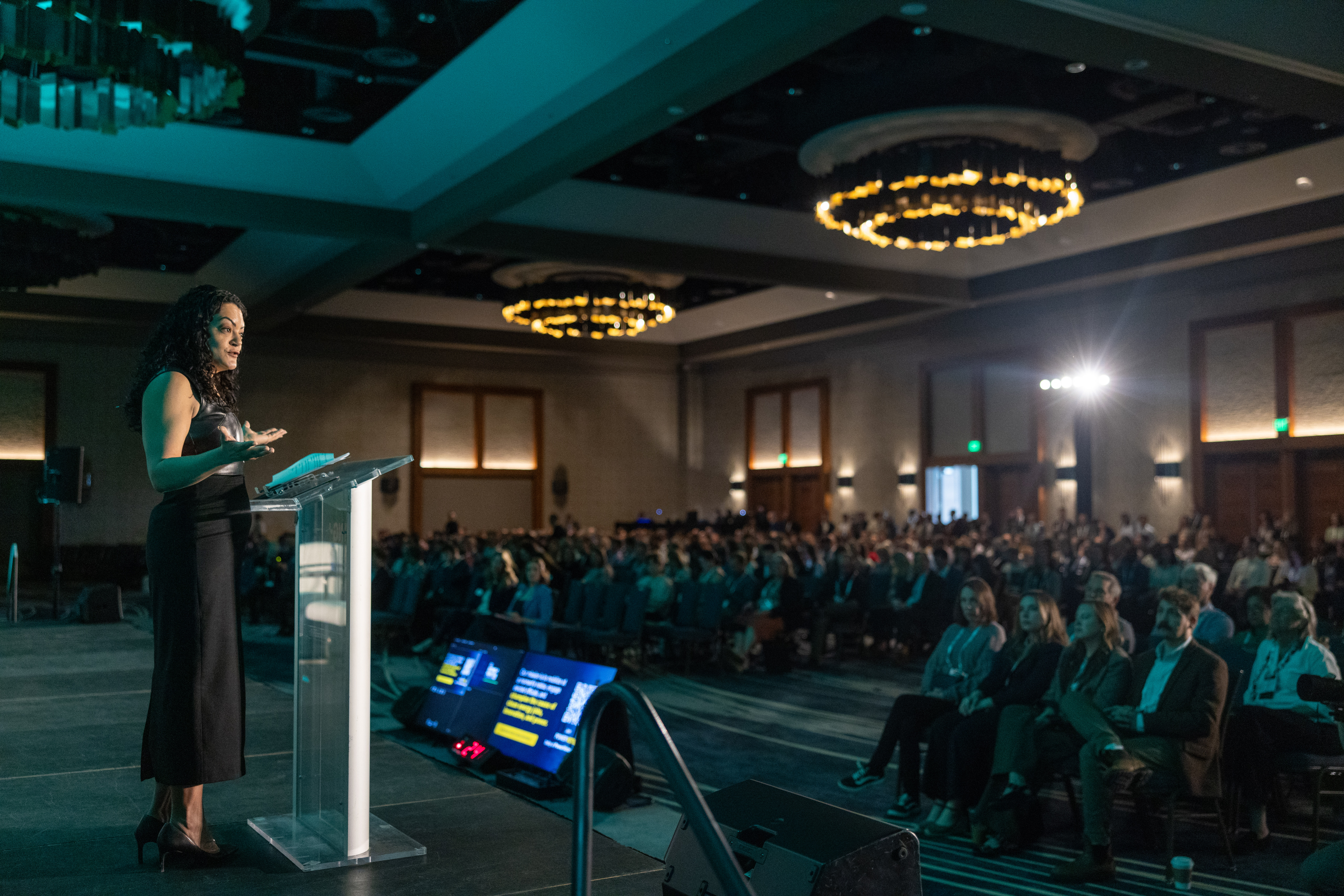 Artealia G. speaking at the Siting 2026 Opening General Session