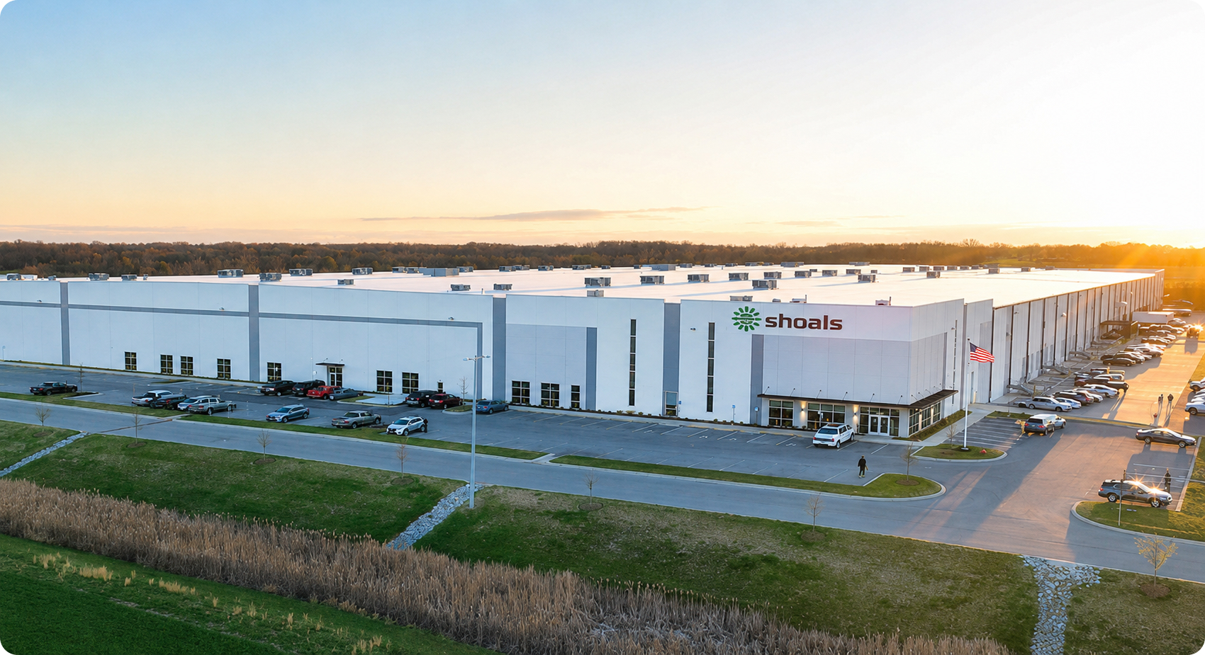 Exterior view of Shoals' facility.